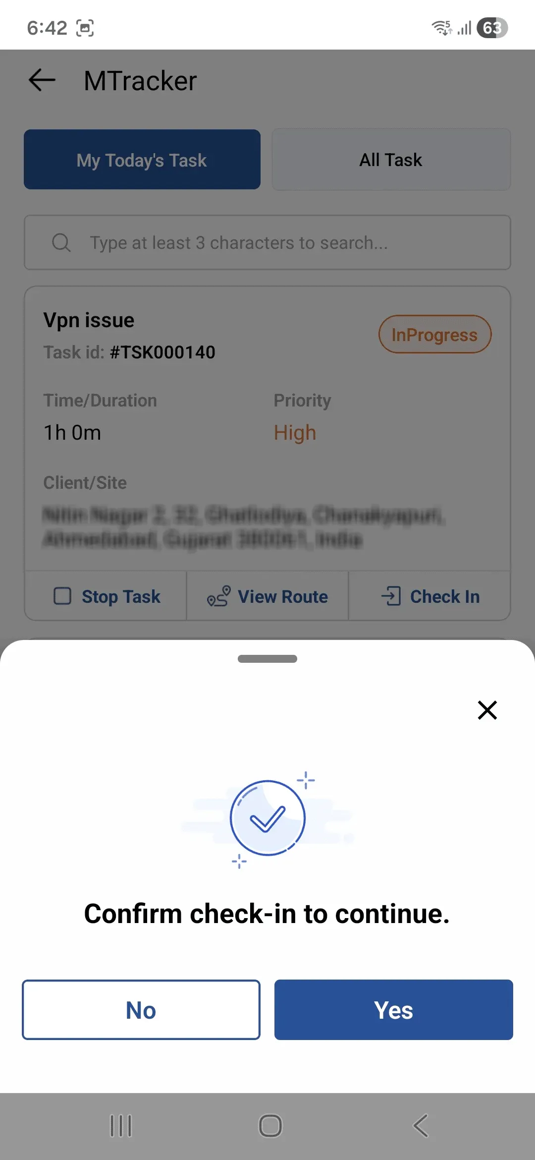 Task Route View