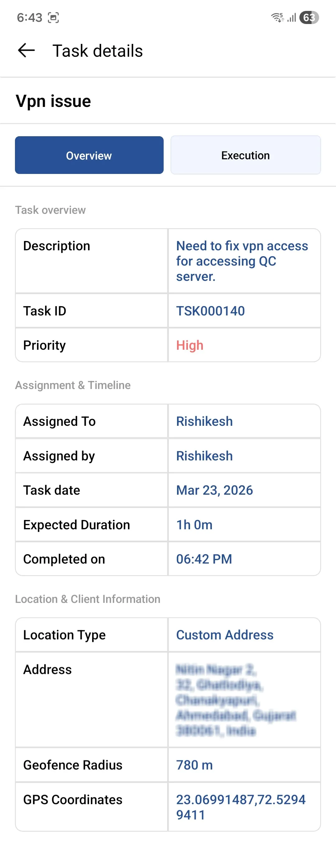 Task Details