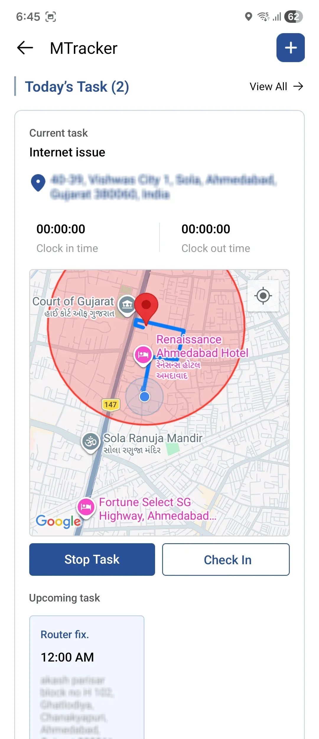 MTracker Screen