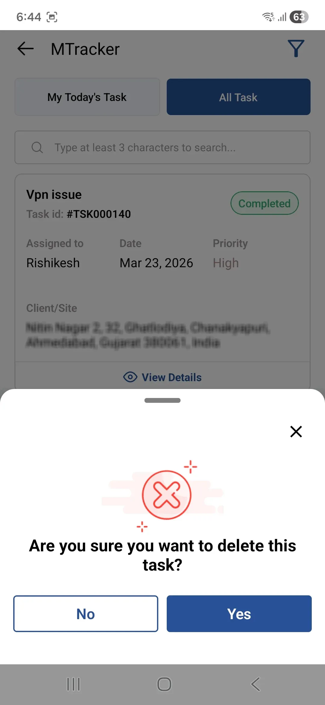 All Tasks Actions