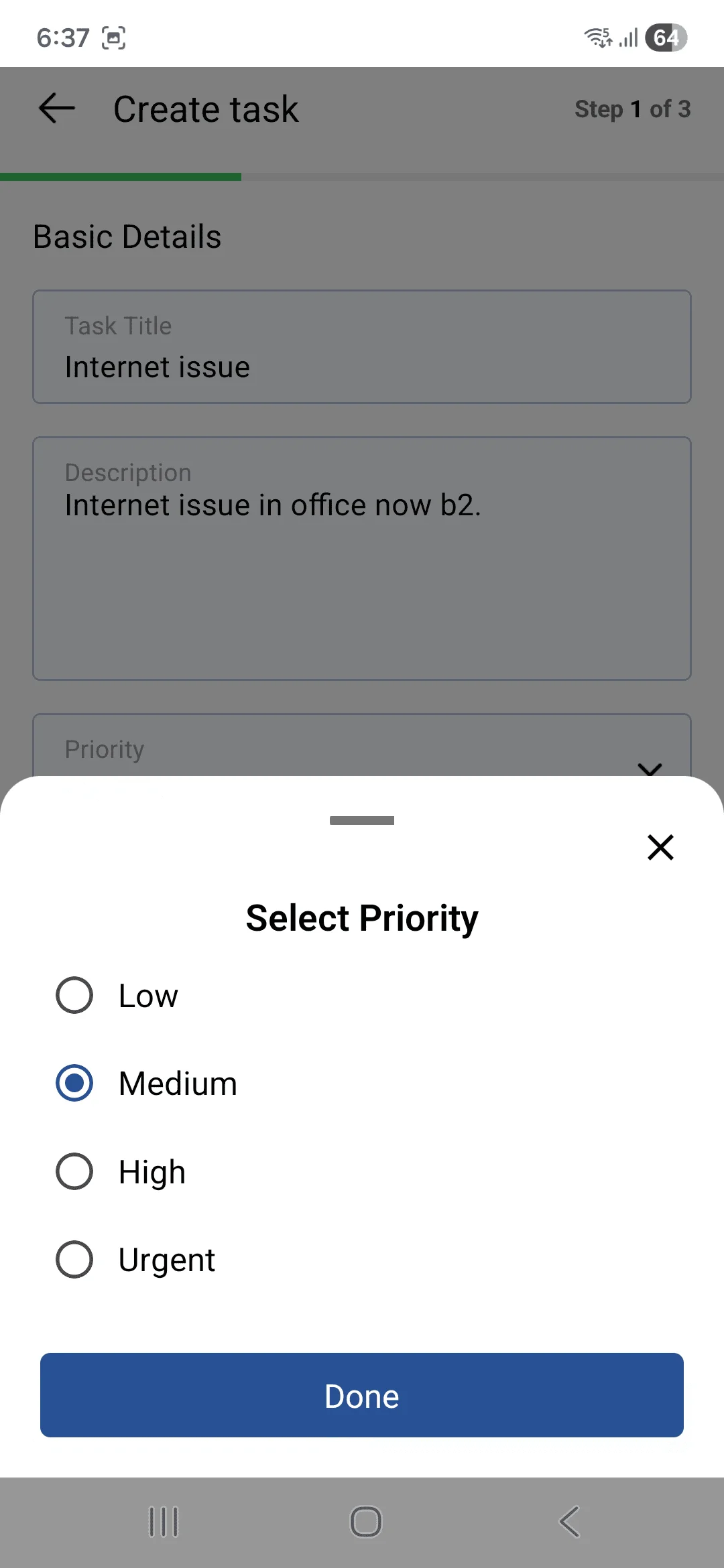 Create Task Step 2