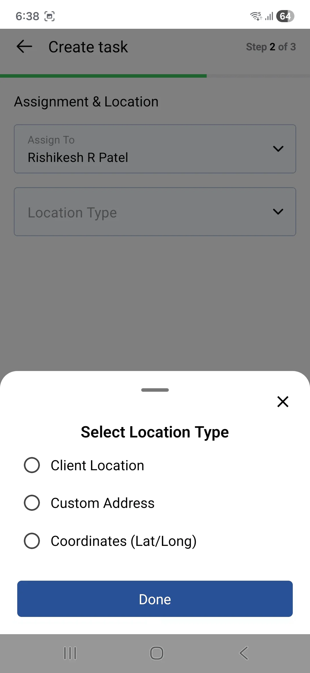 Create Task Step 3