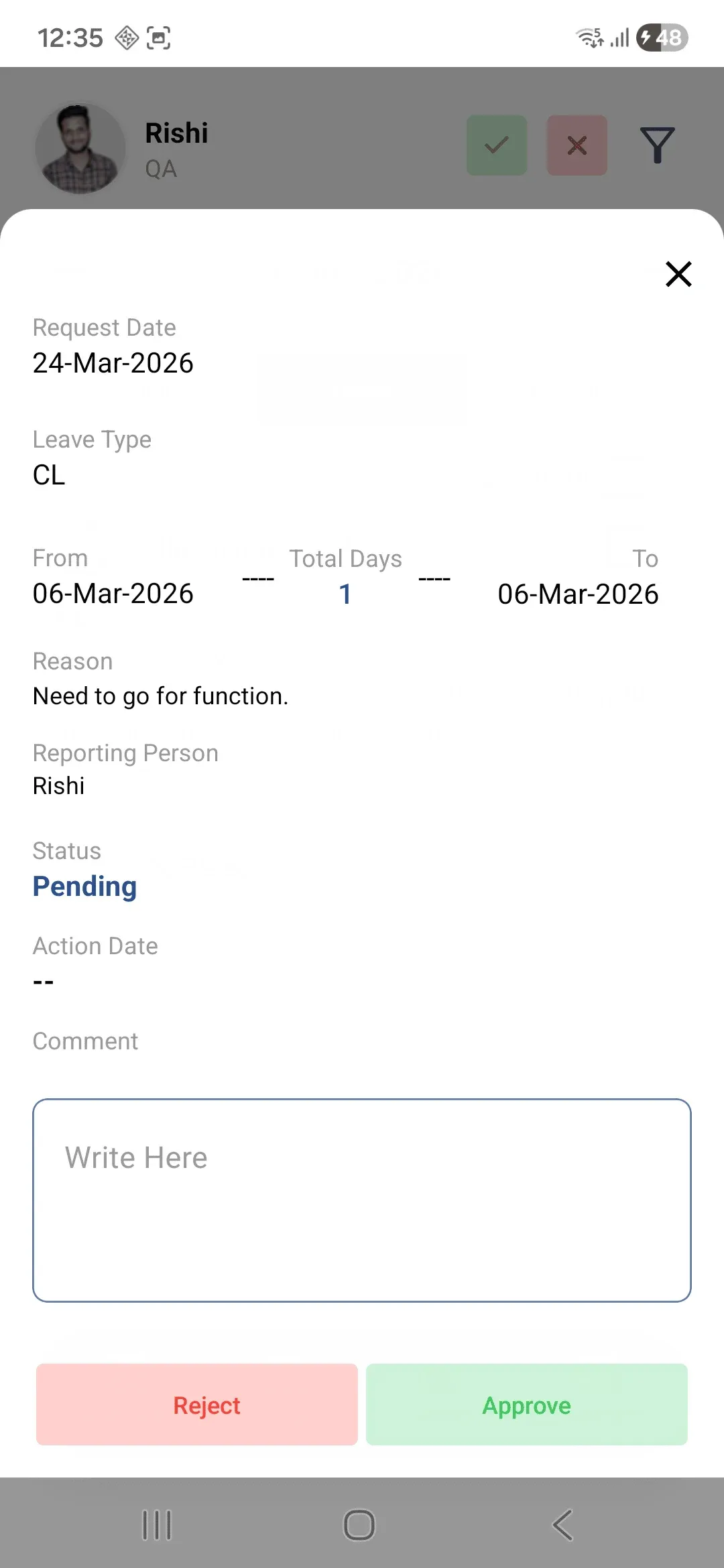 Leave Request Bulk