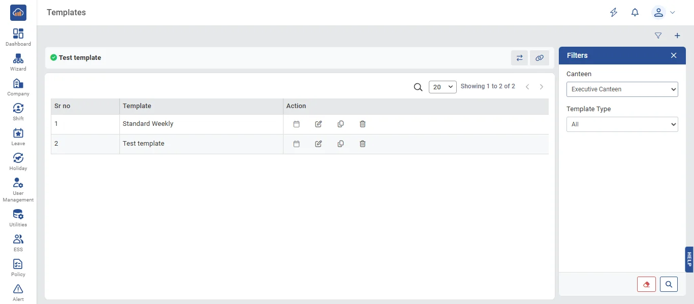 Templates List